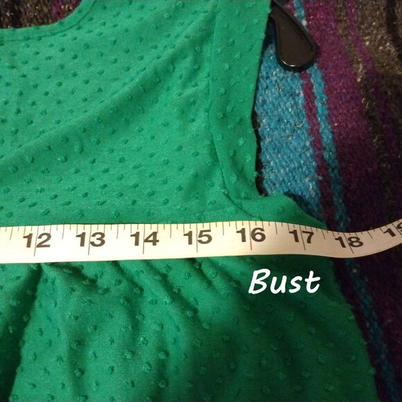 Zac & Rachel Lace Yoke Sleeveless Blouse Green S Romantic Soft Grunge Feminine - Picture 6 of 7